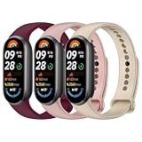 ZGCE 3 Piezas Correa Xiaomi Band 9/8/10, Transpirable, Duradero Correa Desmontaje Rápido para Xiaomi Mi Band 9/8/10, Oro rosa + Oro + Vino