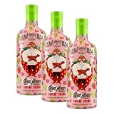 CREAM HEROES | Crema de Fresa con Tequila | 70 cl/700 ml | Capitán Fresón (Paquete de 3)