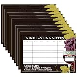 lasuroa 30uds Tarjetas de Puntuación para Cata Vinos, Hojas Notas para Cata a Ciegas Tarjetas Registro Artículos Vintage Fiestas Eventos Vinícolas y Reuniones de Clubes