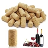 50 Piezas Corchos Naturales 21x40mm | Tcorchos Botellas de Vino de Madera,Tapones Corcho para el Vino,Cerveza y la Artesanía de Bricolaje