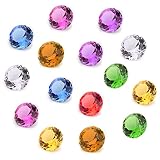 OMIGA 15 Piezas Artificiales Diamantes Cristales Coloridos de Cristal Gema | 20 MM Diamante Sintético para Bodas Rellenos Jarrones Ducha Nupcial DecoraciónFiesta