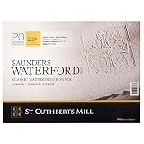 ST CUTHBERTS MILL Saunders Waterford Grano Grueso Blanco 31x23cm Bloc
