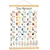 csncis Póster del alfabeto, póster abc para niños, 31 x 44 cm, póster para habitación infantil, letra básica, letras, números, aprendizaje, decoración de pared, habitación infantil, póster educativo