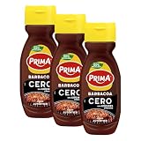 Prima salsa barbacoa Cero sin azúcares añadidos. 265 g (Paquete de 3)