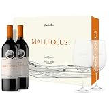 Emilio Moro - Estuche Regalo Experiencia Malleolus - Incluye: 2 Vinos Tintos Malleolus de 75 cl y 2 Copas de Vino Riedel Grabadas