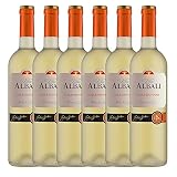 Viña Albali Joven Blanco Chardonnay, Paquete de 6 x 750 ml - Total: 4500 ml