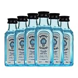 Ginebra Bombay Sapphire Botellín Miniatura 5 cl (Caja de 6 Botellín Miniatura de 5 cl)