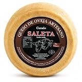 SALETA® 1/2 Queso Curado Gourmet de Oveja (1,2Kg) | Queso Artesano, Sin Conservantes ni Aditivos, Leche cruda de oveja, cuajo y sal