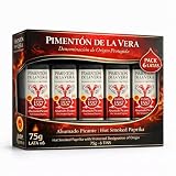 Pimentón de la Vera Ahumado Picante, Denominación Origen Protegida, Pimentón Yuste 1557, Producido en Extremadura, Ideal para guisos, carnes, salsas, embutidos y platos tradicionales, 6 botes de 75 gr
