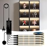 Tira LED COB,6 rodillos de iluminación para muebles con regulador táctil y detección de barrido de mano,tira LED COB cortable de 12V para vitrinas,bodegas,cocinas y estantes (2M, Blanco Natural)