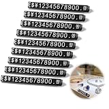 Wcawnlt Etiquetas de Precio, Cubos de Precios Ajustables, 10 piezas Negro con Números Blancos, Ideal para Tiendas, Mercados y Exhibiciones de Productos