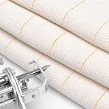 Tela de Punzonado Monk Cloth, Paño de Tufing 150 × 200cm, Tela de Aguja Punch con Líneas Marcadas para Bordado Principiantes