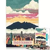 Rompecabezas de 1000 Piezas Monterrey,Juguete Divertido para ejercitar la Mente y Las articulaciones,Ideal para Momentos de Paz y diversión, Navidad (38x26cm)