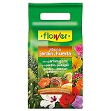 Flower - Abono Organo-Mineral para Huerta y Jardín | Con Humus Beneficioso | Ideal para Todo Tipo de Plantas | Formato Granulado, No aplica, 21x7x42.5 cm, Abono sólido