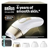 Braun Depiladora Luz Pulsada Silk·expert Pro 5, IPL, PL5431, Blanco/Oro | Depilación Láser en Casa, Reducción Permanente del Vello, Depiladora Laser con 4 Cabezales, Neceser Y Maquinilla Venus