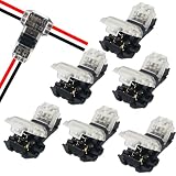 Conectores de Cable de Empalme rápido Tipo T Piezas de terminales de Cable sin Soldadura de bajo Voltaje de 2 Pines para Alambre de Calibre 20-22 (6 PCS)