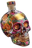 Decantador de calavera gótica, decantador de calavera de cristal pintado con diseño floral, decantadores decorativos para decoración del hogar, bar, fiesta de Halloween, exhibición del día de los