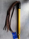 Martinet - Mango de madera con 10 tiras de piel y látigo