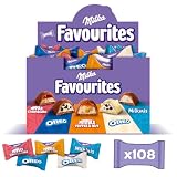 Milka Favourites, Surtido de Bombones, 108 Mini Chocolatinas, 1kg | Bombones Milka surtidos envueltos individualmente, para disfrutar en cualquier momento del día