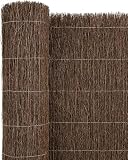 TB Thayba Cerramiento de Brezo Natural, 300 x 100 cm, 1400 g/m², Ocultación 80%, Verde (1x5)