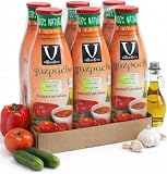 Villaolivo - Gazpacho 1L | Pack 6 Botellas en Cristal | Receta Tradicional, 100% Natural y Sin Conservantes