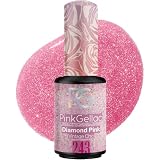 Pink Gellac Pintauñas Semipermanentes - 243 Diamond Pink 8 ml - Esmalte Semipermanente Para Uñas - Para Lámpara LED - Aplicación Fácil - Uñas de Calidad por 14 Días - Vegano y Hecho en Países Bajos