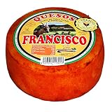 Queso de Cabra Curado al Pimentón - Queso Extremeño - Elaborado con leche pasteurizada de Cabra - Peso Aproximado 800 gramos - Madurado De 45 días a 2 meses, con Pimentón de la Vera.