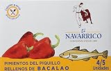 El Navarrico Pimientos Rellenos de Bacalao - Paquete de 3 x 260 gr - Total: 780 gr