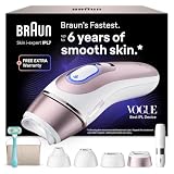 Braun Depiladora Luz Pulsada Smart IPL Skin i·expert, PL7442, Blanco/Bronce | Depiladora Laser con 4 Cabezales, Neceser, Mini Depiladora Facial Y Maquinilla Venus, Depilación Láser en Casa