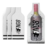 FNG8 Bolsas para Botellas de Vino Reutilizables para Viajes [Pack de 4] - Protector de Vino para el Equipaje con Bolsa de Burbujas Acolchada - Material de Embalaje a Prueba de Fugas Resellable