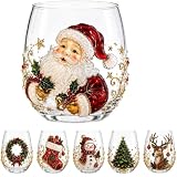 Vaso De Cristal 3d MáGico Para Navidad Taza de arte vidrio navideño 3D