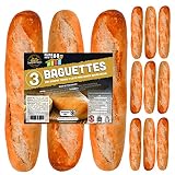 12 x Baguettes de Pan SiempreTierno 110 grs (1320 grs total) · Dura hasta 88 días sin necesitad de frio ni congelación · Ideal para cualquier momento · Embolsadas en Atmosfera Protectora.