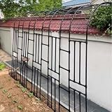 Arco de pared para jardín, cenador de medio lado de acero para enredaderas florales, soporte para plantas trepadoras, pérgola exterior, soporte para flores para decoración de bodas y fiestas.(240x240x