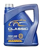 MANNOL Aceite de motor 10W-40 ContiClassic aceite parcialmente sintético ACEA A3/B4 API CH-4 API SN 4L Compatible con VW Polo V Hatchback 6R1, 6C1 up! Hatchback 121, 122, BL1, BL2, BL3, 123, TOYOTA