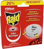 Raid Cebo antihormigas, elimina la colonia de hormigas entera, efectivo en Interiores y Exteriores, 1 trampa