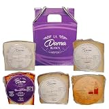 QUESOS LA ALDEA | Caja Regalo de Quesos de Cabra - 5 Cuñas Premium: Tierno, Semicurado, al Vino Tinto, al Whisky y al Pimentón | Pack Degustación Artesanal | Cesta Gourmet | Perfecto para regalar