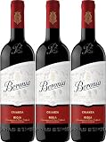 Beronia Crianza - Vino Tinto D.O.Ca. Rioja - 3 botellas de 750 ml - Total: 2250 ml, el embalaje puede variar