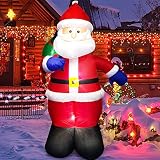 Danxilu Papa Noel Hinchable Navidad Exterior 150cm con Luces LED