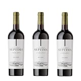 Séptima Malbec Vino Tinto, 100% Malbec - Mendoza, Argentina - 75cl (Paquete de 3)