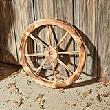 3 Pagen® Rueda de madera decorativa de 40 cm de diámetro, decoración rústica, rueda de carro vieja de madera, aspecto vintage, ideal para salón, terraza o jardín de invierno