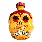 KAH Tequila Reposado - Botella Decorada Día de los Muertos - 100% Agave Azul - Doble Destilación y Envejecimiento en Barrica de Roble - 40% vol 70 cl (700ml / 0.7 Litre)