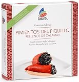 Laurel - Pimientos Piquillo Rellenos de Calamares lata 280 g | Sabores de Asturias