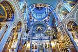 Catedral Metropolitan Basilica Dome Catedral, Atenas, Grecia. Construido en 1842, póster principal de la iglesia ortodoxa griega impresa por William Perry (18 x 24)